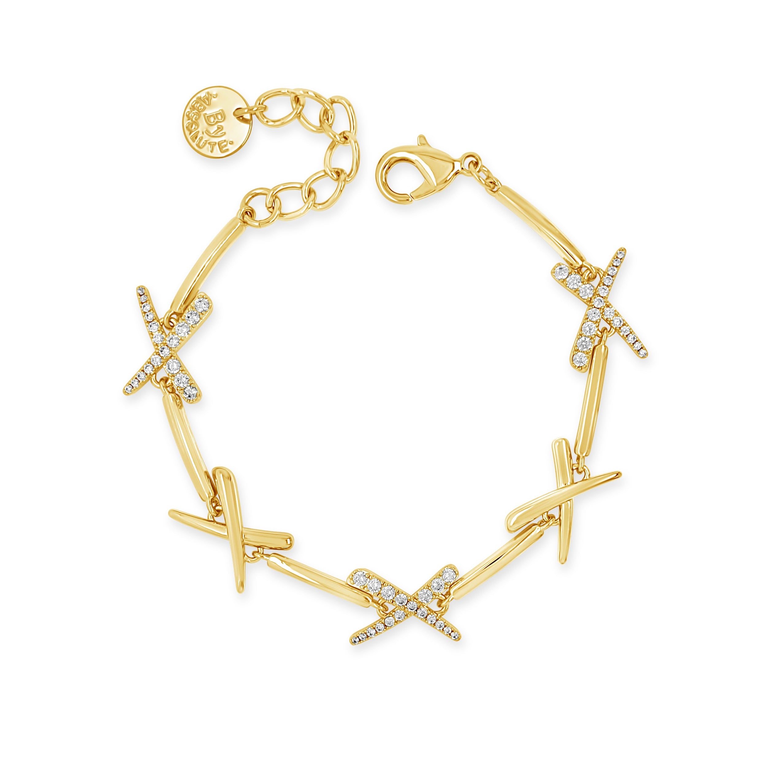 Absolute Jewellery X Statement Bracelet Gold Finish Eva Victoria Ireland
